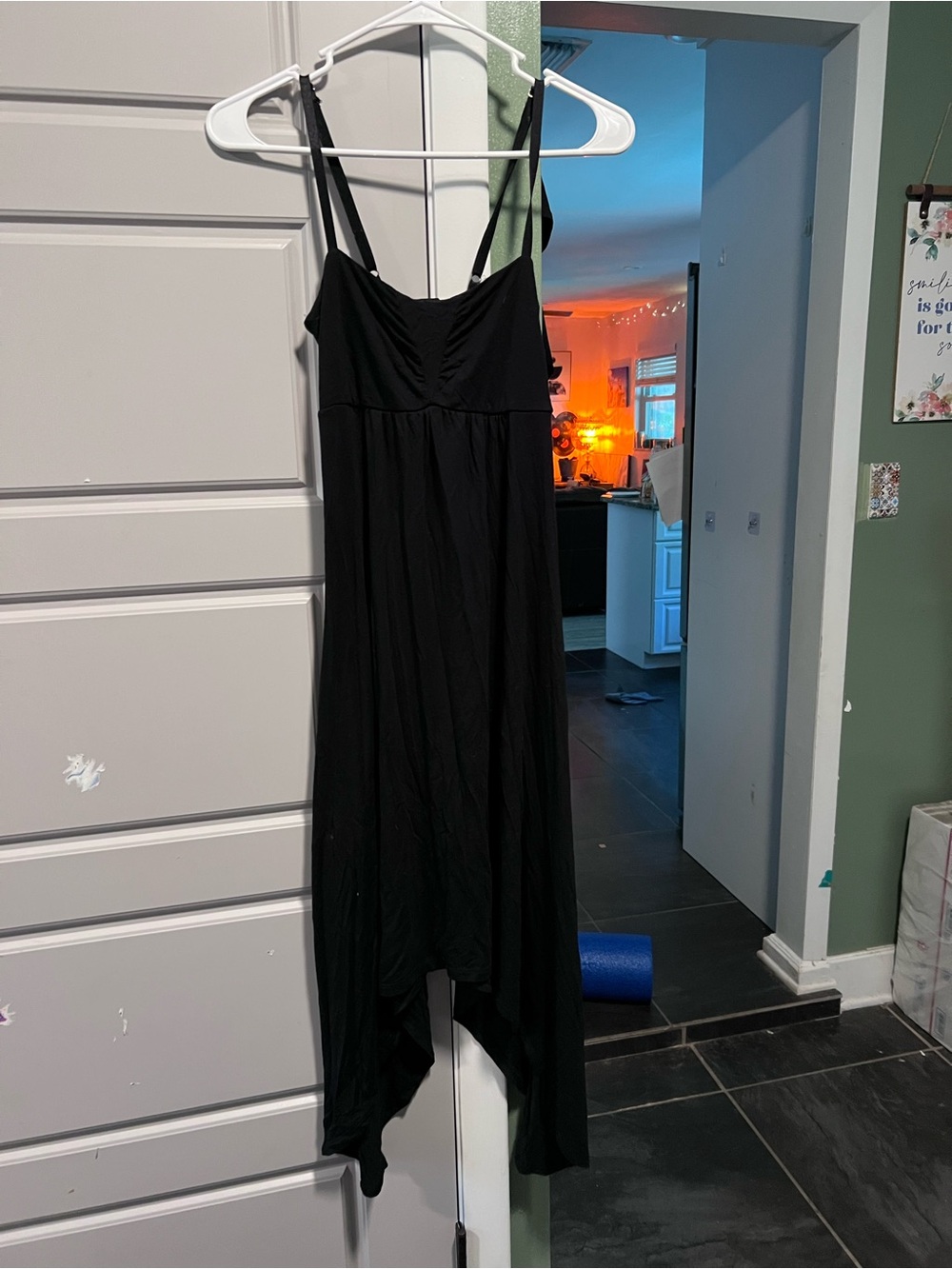 GUESS Black Women's Spaghetti Strap Dress - Elegant Everyday Style